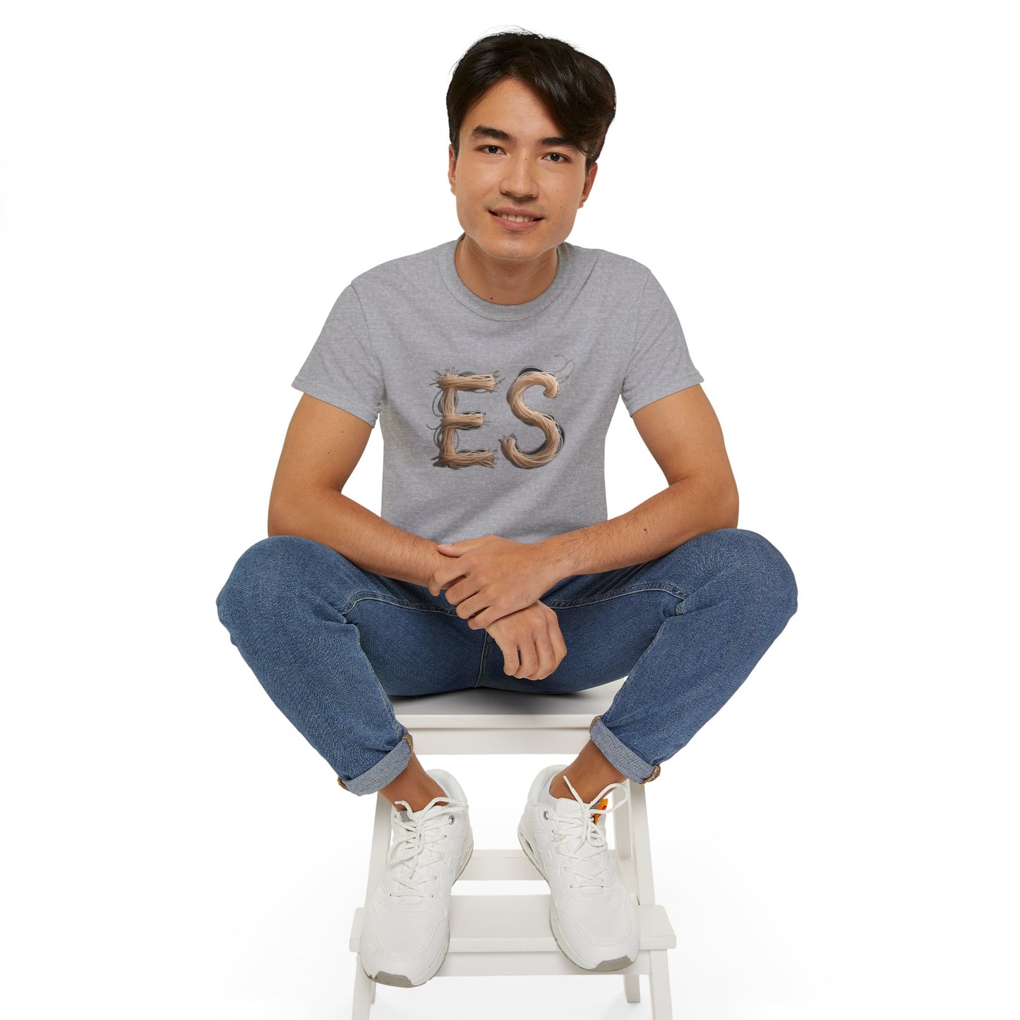 ES Snail-Inspired Unisex Tee, Fun Casual Shirt for Nature Lovers, Humor T-Shirt for Birthdays, Gifts for Friends, Organic Cotton Tee