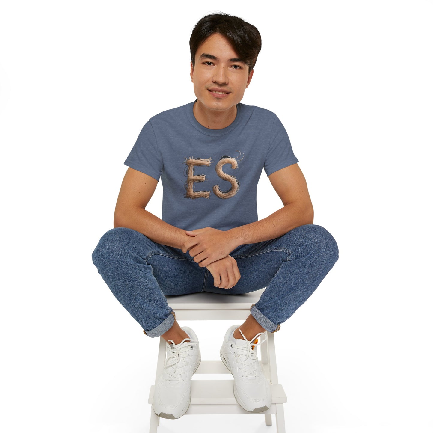ES Snail-Inspired Unisex Tee, Fun Casual Shirt for Nature Lovers, Humor T-Shirt for Birthdays, Gifts for Friends, Organic Cotton Tee