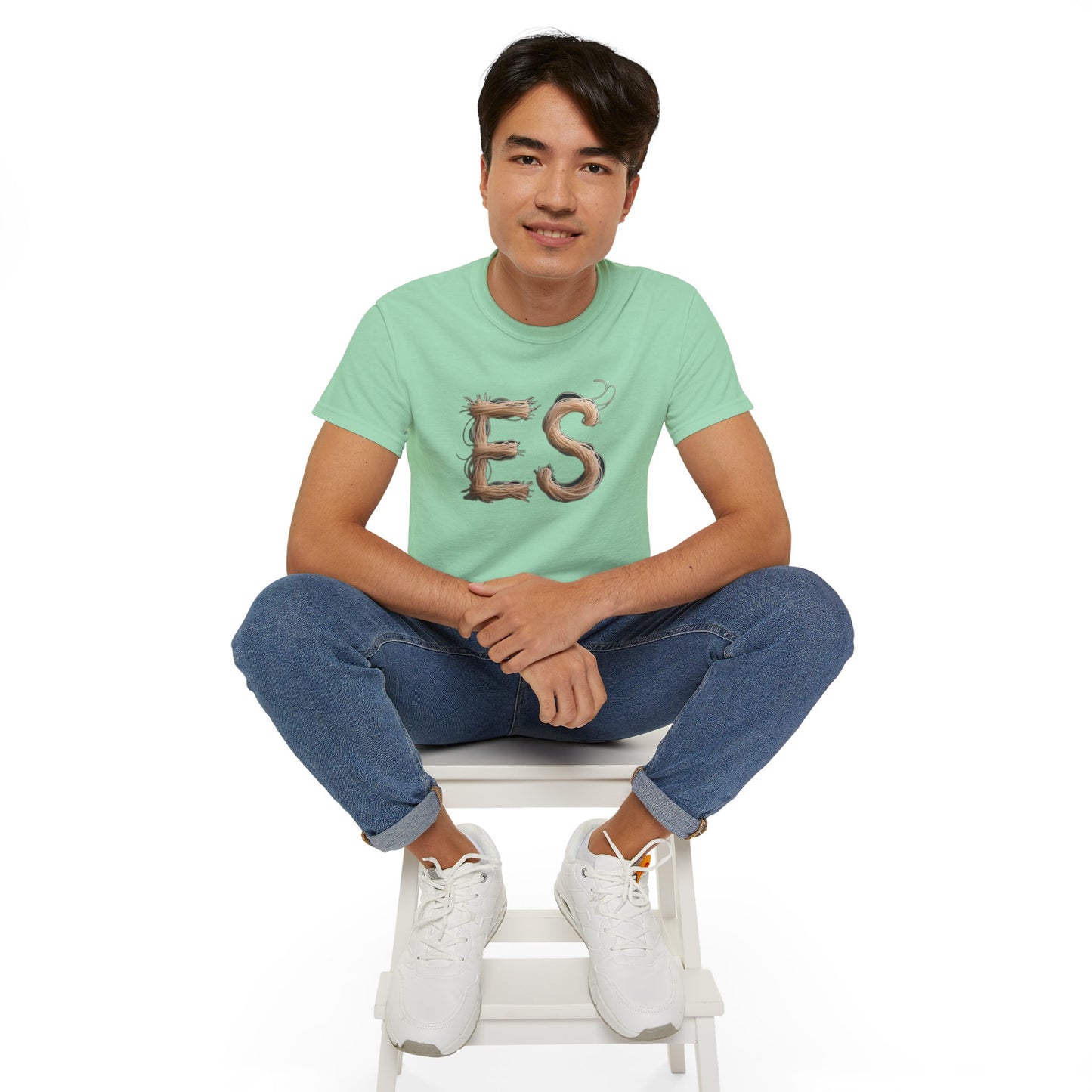 ES Snail-Inspired Unisex Tee, Fun Casual Shirt for Nature Lovers, Humor T-Shirt for Birthdays, Gifts for Friends, Organic Cotton Tee