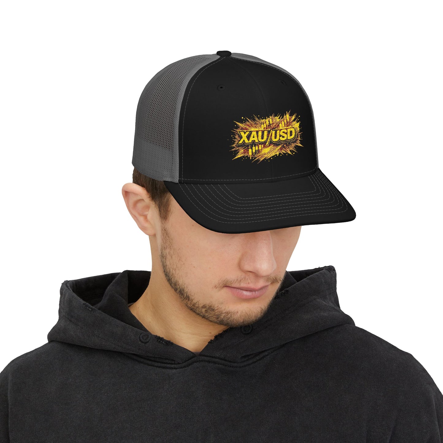 XAU/USD Gold Rush Snapback Trucker Cap (Embroidered)