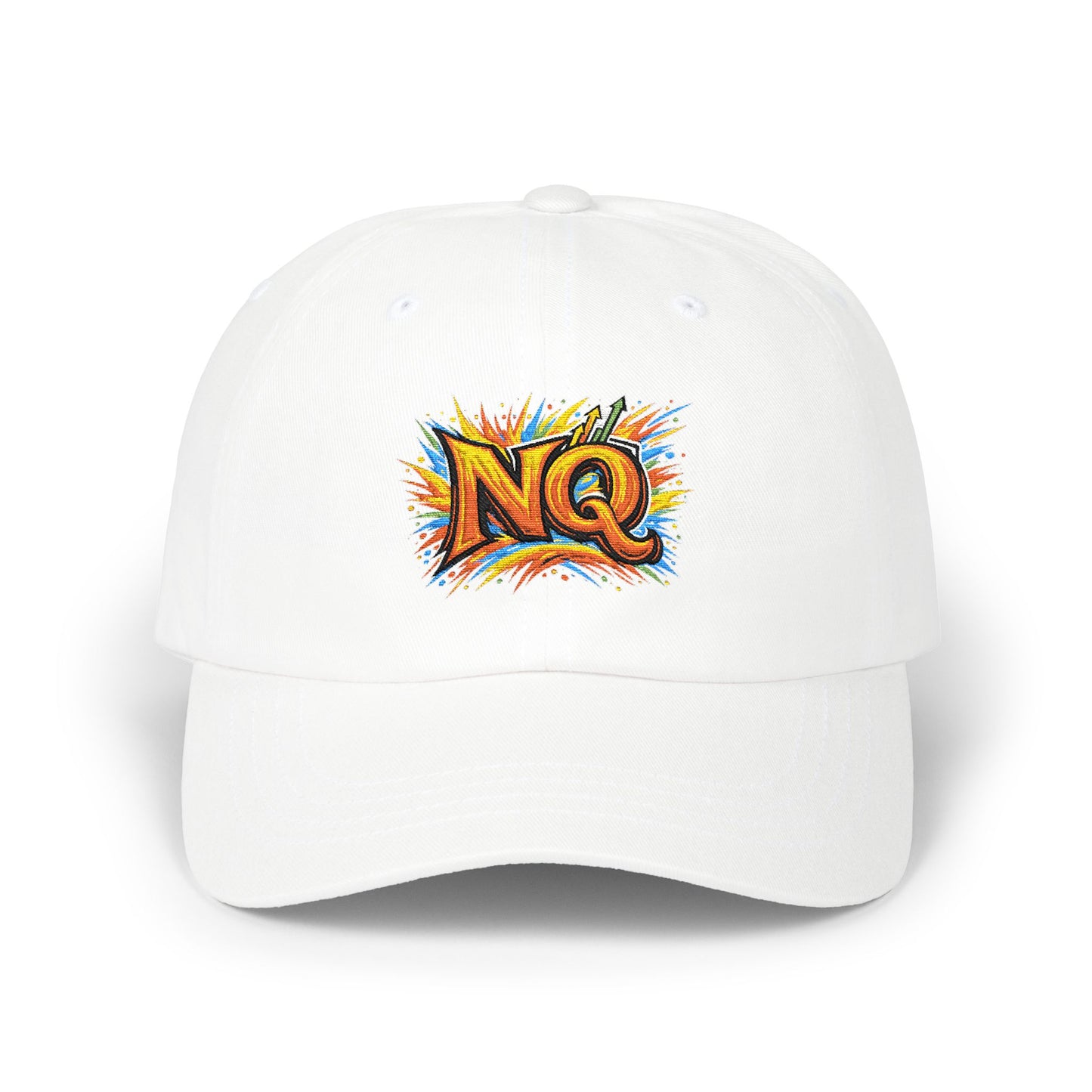 Dad Cap — Colorful 'NQ' Graffiti Embroidered Baseball Hat