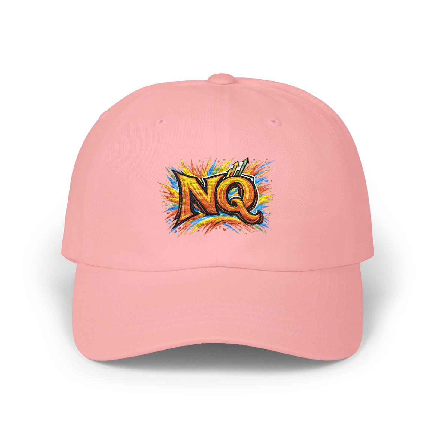 Dad Cap — Colorful 'NQ' Graffiti Embroidered Baseball Hat