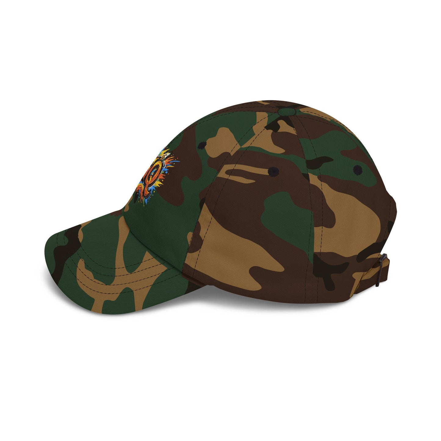 Dad Cap — Colorful 'NQ' Graffiti Embroidered Baseball Hat