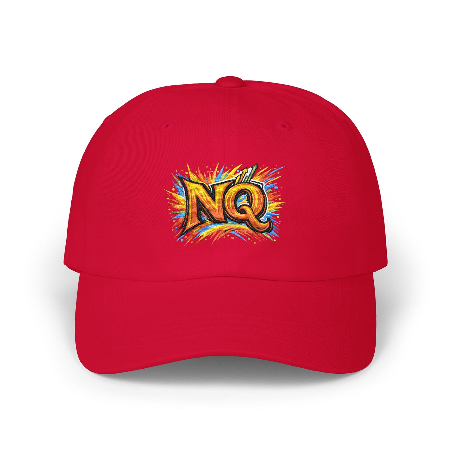 Dad Cap — Colorful 'NQ' Graffiti Embroidered Baseball Hat