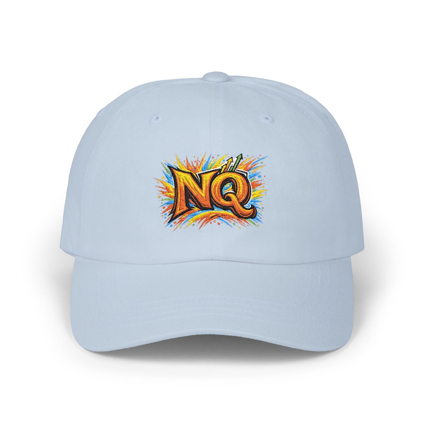 Dad Cap — Colorful 'NQ' Graffiti Embroidered Baseball Hat