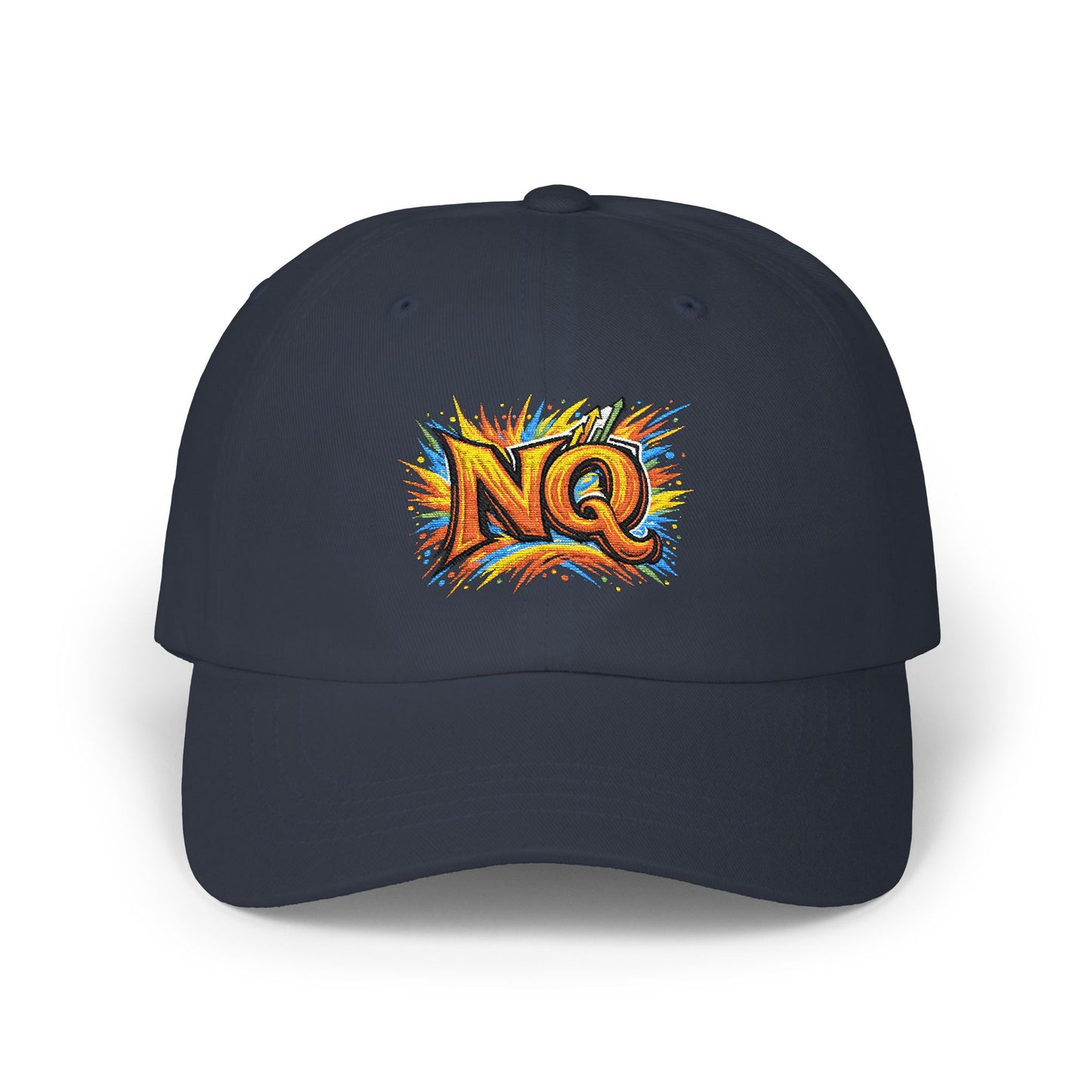 Dad Cap — Colorful 'NQ' Graffiti Embroidered Baseball Hat