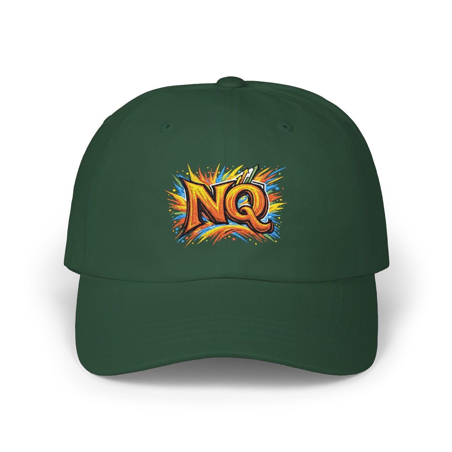 Dad Cap — Colorful 'NQ' Graffiti Embroidered Baseball Hat
